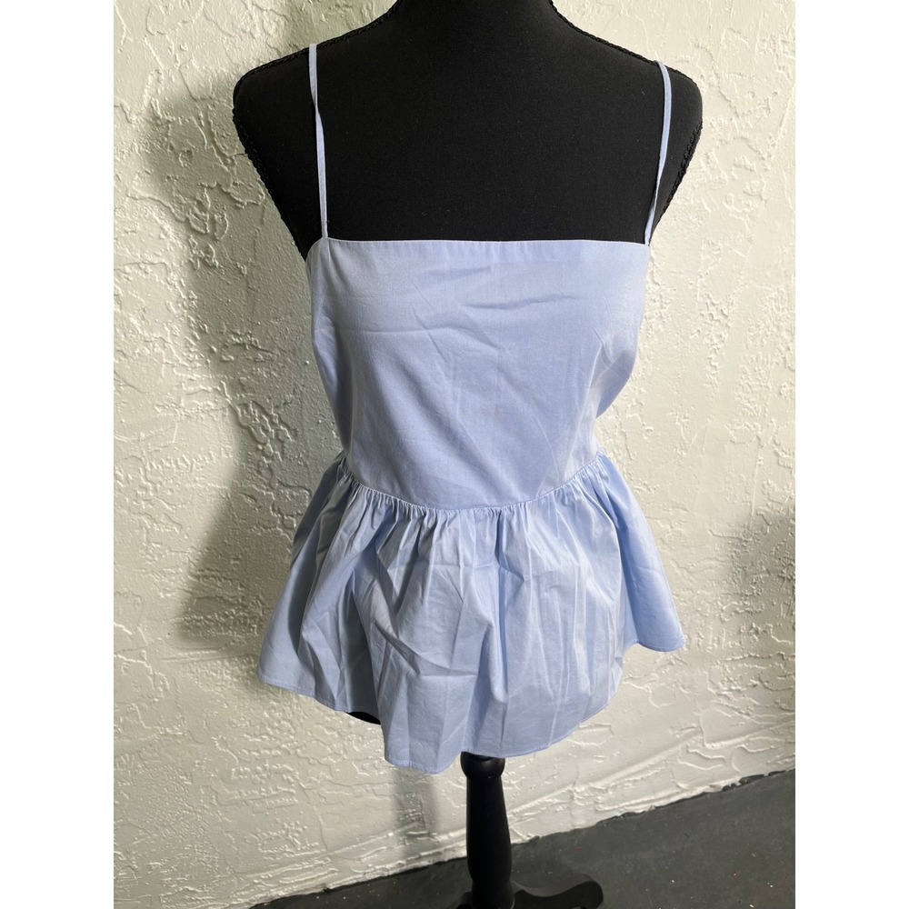 Express Light Blue Peplum Camisole